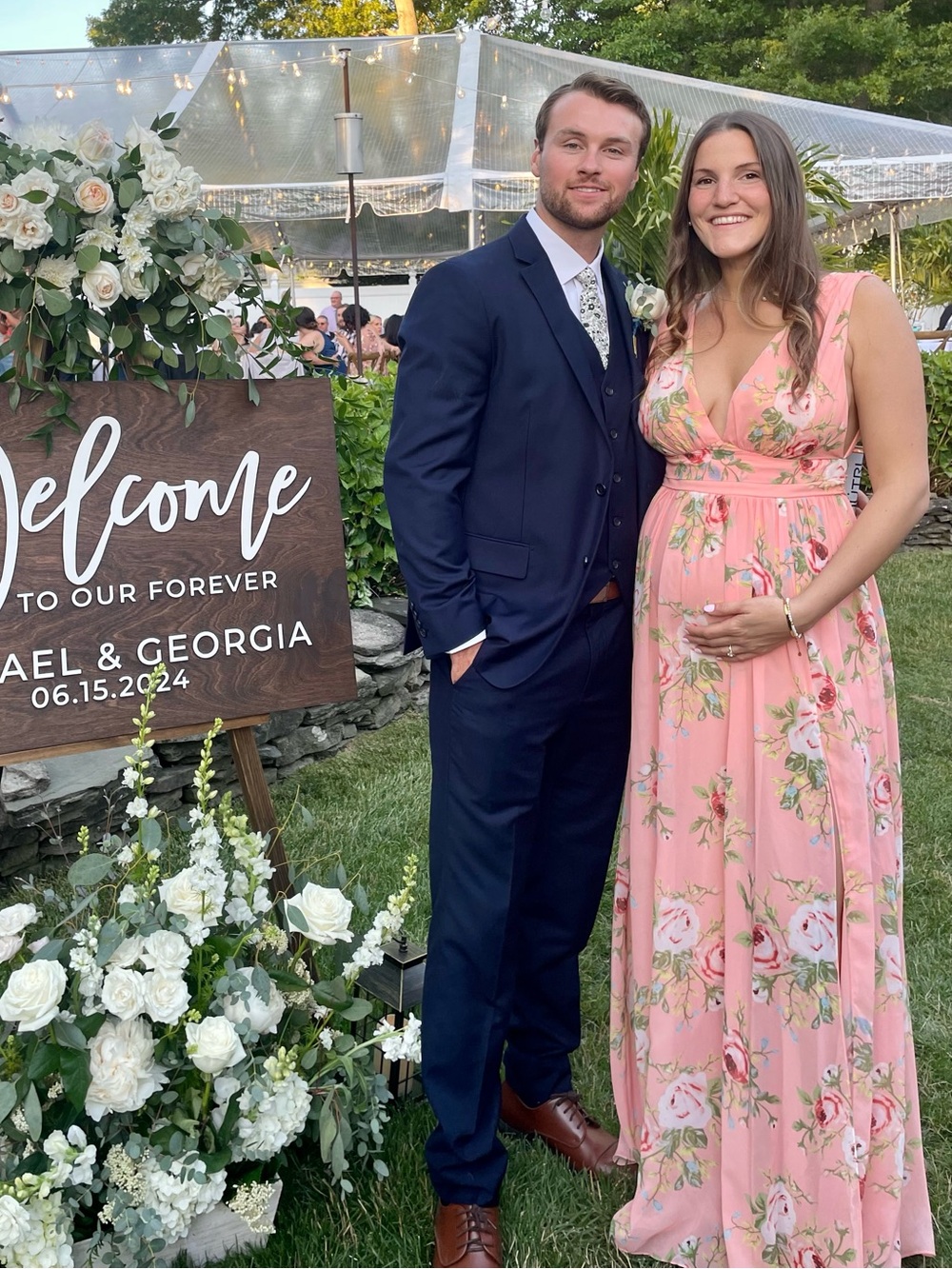 Blushmark Pink Floral Maternity Dress